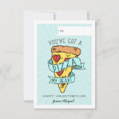 Pizza Mijn Hart Klaslokaal Valentijnsdag Kaart (Voorkant)