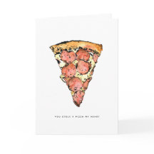 Pizza mijn hart Valentijnsdag Wenskaart