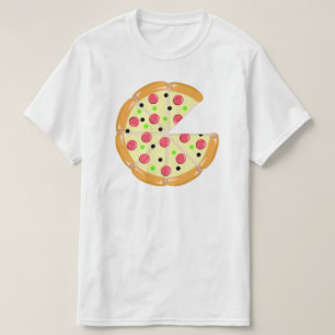 Pizza Min één Snee Vaderdag Heren Wit T-shirt