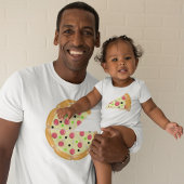 Pizza Min één Snee Vaderdag Heren Wit T-shirt