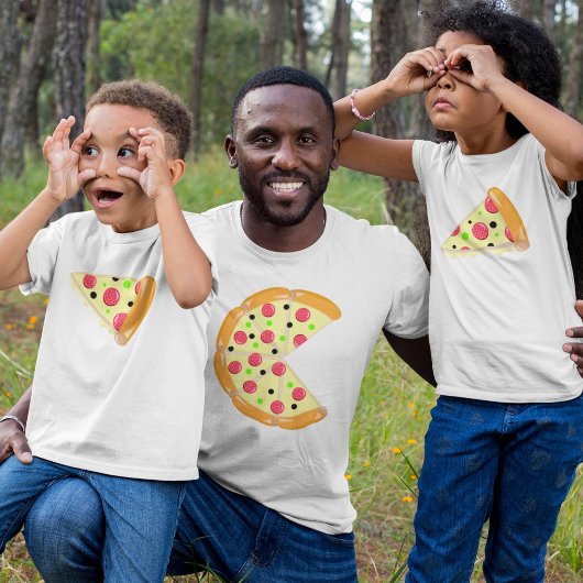 Pizza Min Twee Sneden Vaderdag Heren Wit T-shirt