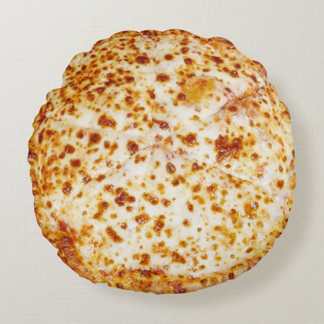 Pizza minnaar grappig Italiaans eten schattig Rond Kussen (Voorkant)
