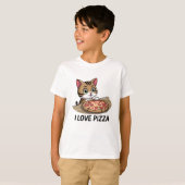 Pizza-minuskat T-shirt (Voorkant volledig)