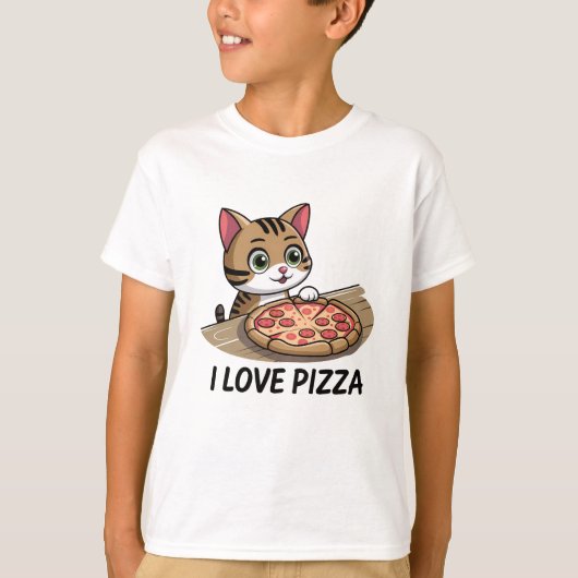 Pizza-minuskat T-shirt (Voorkant)