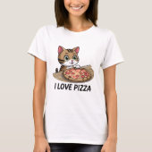 Pizza-minuskat T-shirt (Voorkant)