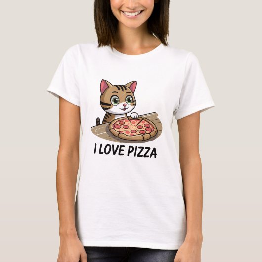 Pizza-minuskat T-shirt (Voorkant)
