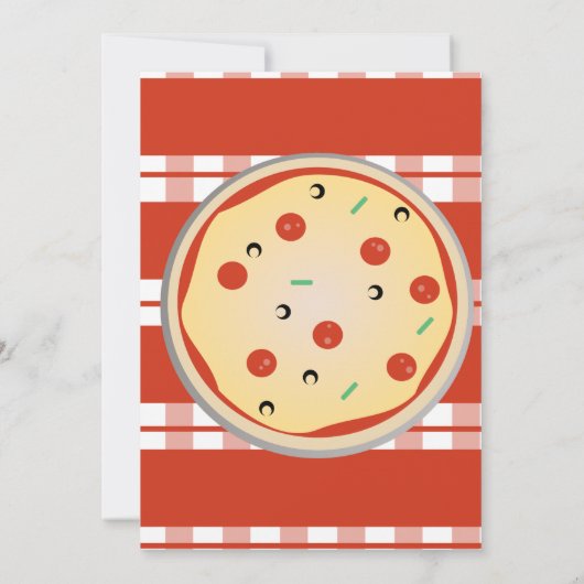 Pizza Mix Birthday Party Foodie Red Pset Kaart (Achterkant)