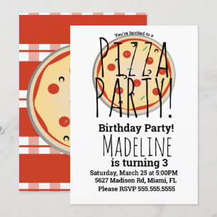Pizza Mix Verjaardagsfeest Foodie Rode Rut Kaart
