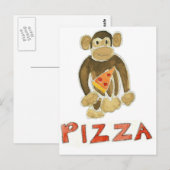 Pizza Monkey Briefkaart (Voorkant / Achterkant)