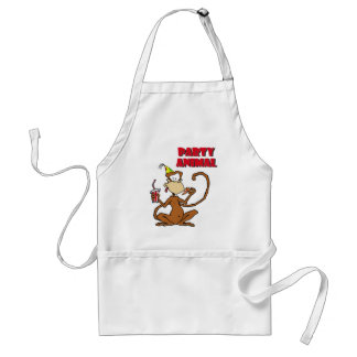 Pizza Monkey Party Animal Standaard Schort