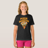 PIZZA MONSTER Grappig T-shirt (Voorkant volledig)