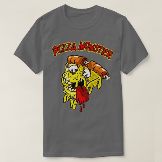 Pizza Monster Grappige Pizza Lover Gift T-shirt (Design voorkant)