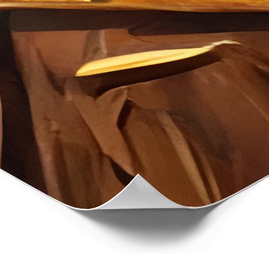 Pizza monster met bril | AI Art Poster (Hoek)