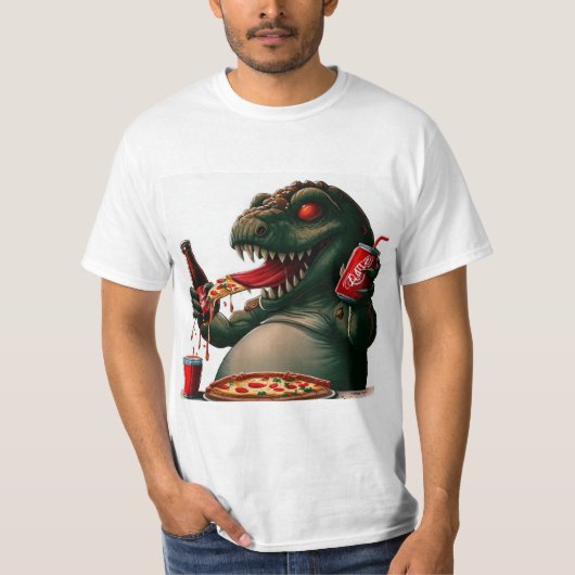 Pizza Monster Trendy Cadeau T-shirt (Voorkant)