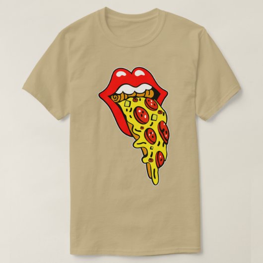 Pizza Mouth Lips T-shirt (Design voorkant)
