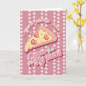 Pizza My Heart Amore Valentijn Love Kaart (Gele Bloem)