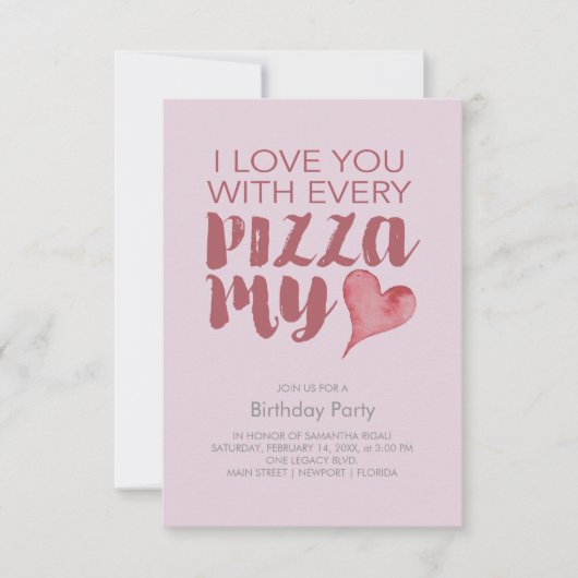 Pizza My Heart Birthday Party (Voorkant)