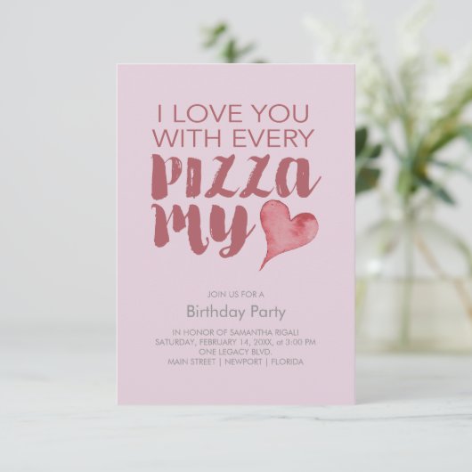 Pizza My Heart Birthday Party (Staand voorkant)