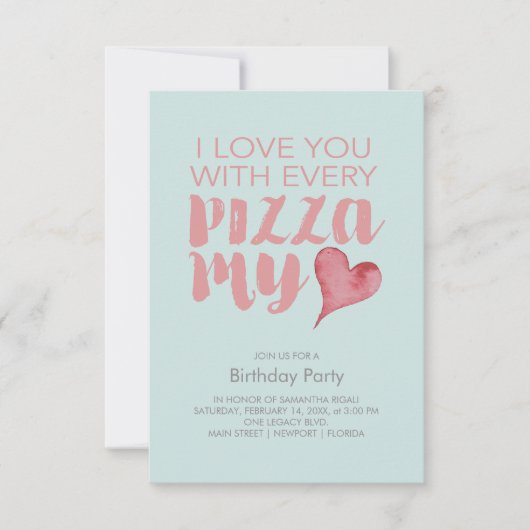 Pizza My Heart Birthday Party (Voorkant)