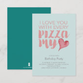 Pizza My Heart Birthday Party (Voorkant / Achterkant)