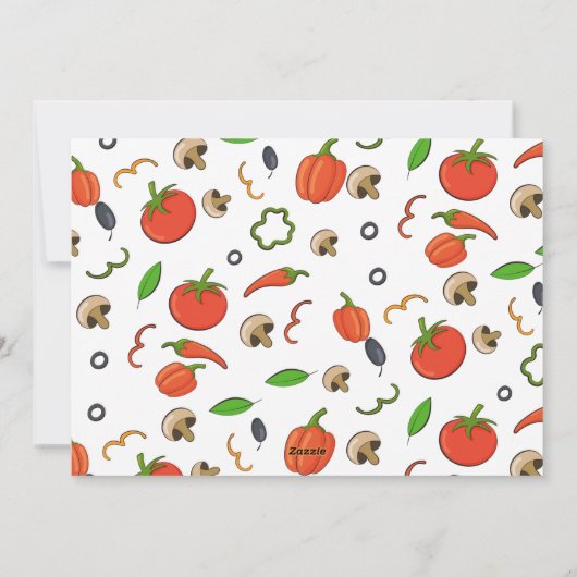 Pizza My Heart Classroom Photo Valentijnsdag Feestdagenkaart (Achterkant)