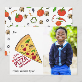 Pizza My Heart Classroom Photo Valentijnsdag Feestdagenkaart
