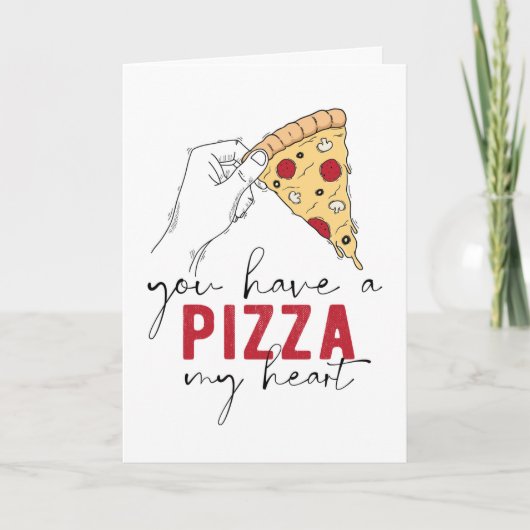 Pizza My Heart Groet Kaart (Voorkant)