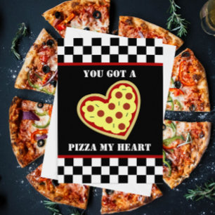 Pizza My Heart Home Slice Jubileum Card Feestdagen Kaart
