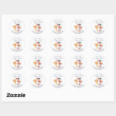 Pizza My Heart Huwelijk Ronde Sticker (Vel)