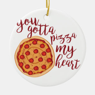 Pizza My Heart Keramisch Ornament
