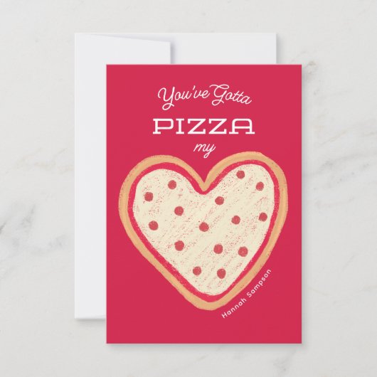 Pizza My Heart Pizza Classroom Valentijn Kaart (Voorkant)