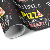 Pizza My Heart Romantisch Grappig Quote Cadeaupapier (Rol Hoek)