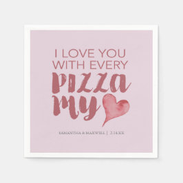 Pizza My Heart Valentijnsdag Thema Servet