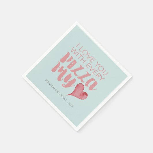 Pizza My Heart Valentijns's Geachte Servet (Hoek)