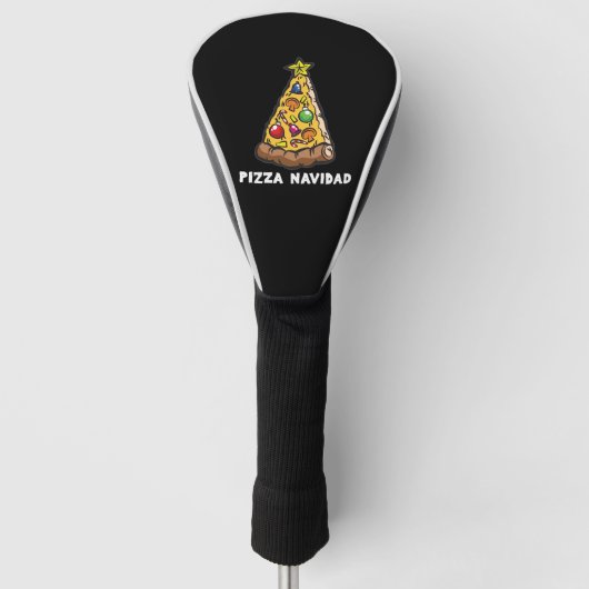 PIZZA NAVIDAD Italian Christmas Tree Humor Golfheadcover (Voorkant)