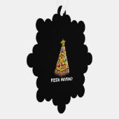 PIZZA NAVIDAD Italian Christmas Tree Humor Ornament Kaart (Rechts)