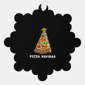 PIZZA NAVIDAD Italian Christmas Tree Humor Ornament Kaart (Voorkant)