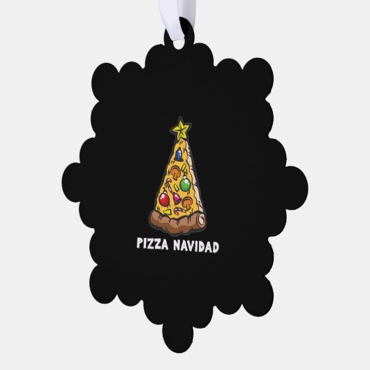 PIZZA NAVIDAD Italian Christmas Tree Humor Ornament Kaart (Links)