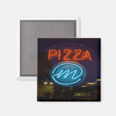 Pizza Neon Lichtreclame Magneet (Voorkant / Achterkant)