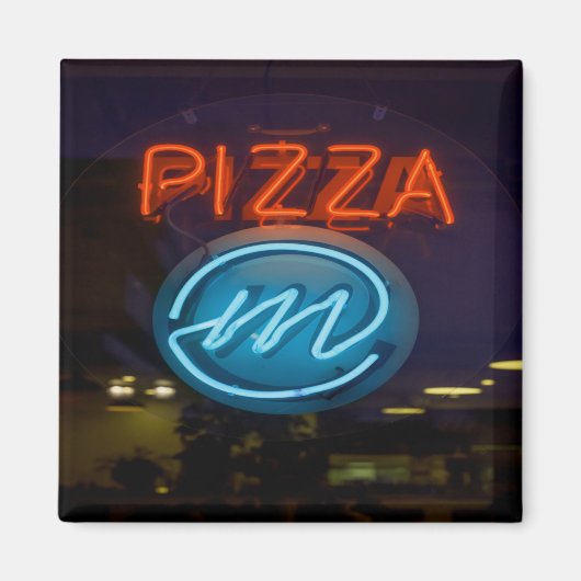 Pizza Neon Lichtreclame Magneet (Voorkant)
