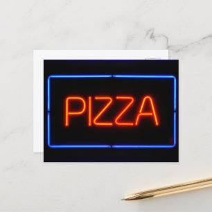 PIZZA Neon Sign Briefkaart