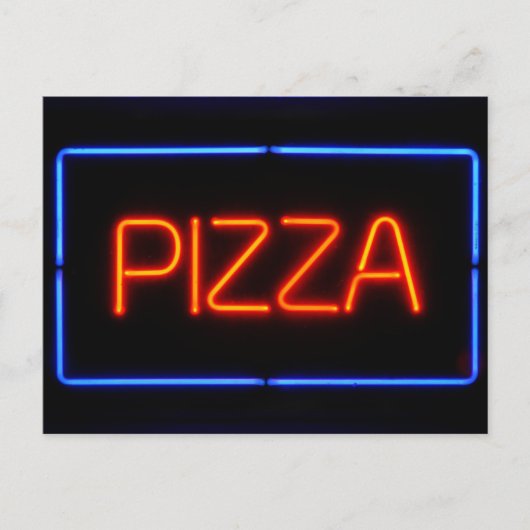 PIZZA Neon Sign Briefkaart (Voorkant)