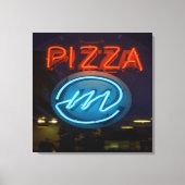 Pizza Neon Sign Canvas Afdruk (Voorkant)