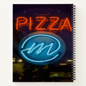 Pizza Neon Sign Notitieboek (Achterkant)