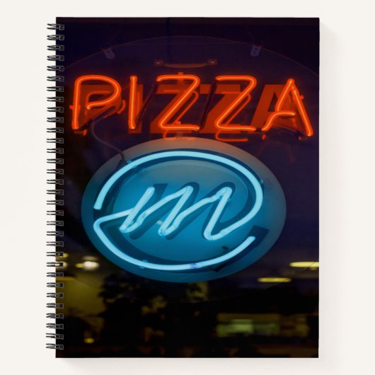 Pizza Neon Sign Notitieboek (Voorkant)