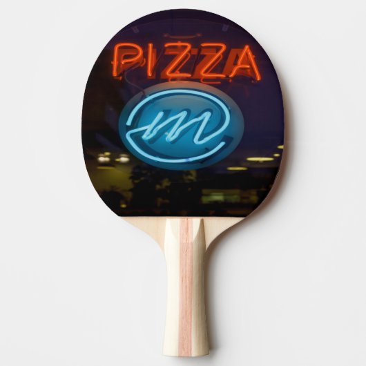 Pizza Neon Sign Tafeltennisbatje (Voorkant)