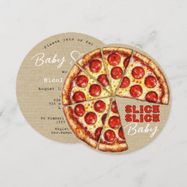 Pizza Neutrale Snee Snee Baby Shower Uitnodiging