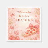 Pizza Night Baby Shower Servet (Voorkant)