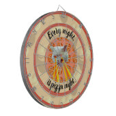 Pizza Night Cat Dart Board Dartbord (Voorkant Links)
