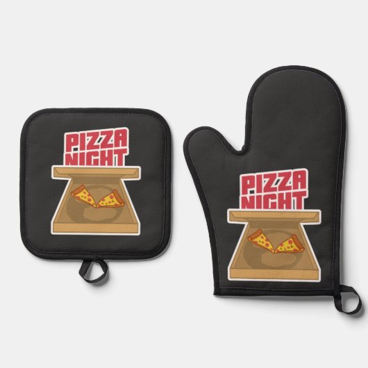 Pizza Night Ovenwant & Pannenlap Set (Voorkant)